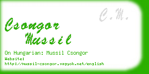 csongor mussil business card